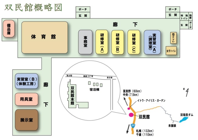 双民館概略図