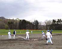 占冠中学校野球部の練習風景